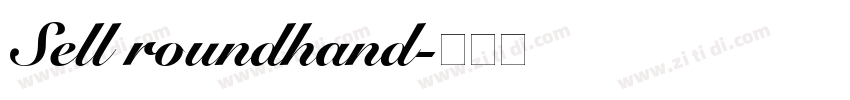 Sell roundhand字体转换